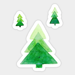 sapins verts Sticker